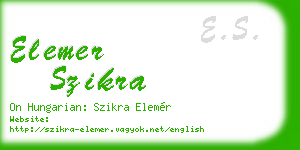 elemer szikra business card